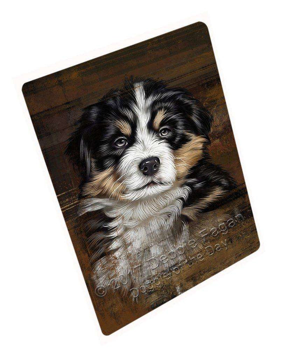 Rustic Bernese Mountain Puppy Magnet Mini (3.5" x 2") MAGA48624