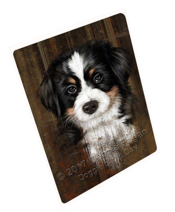 Rustic Bernese Mountain Puppy Magnet Mini (3.5" x 2") MAGA48627