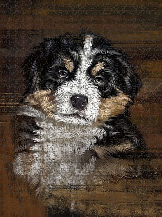 Rustic Bernese Mountain Puppy Puzzle with Photo Tin PUZL48462