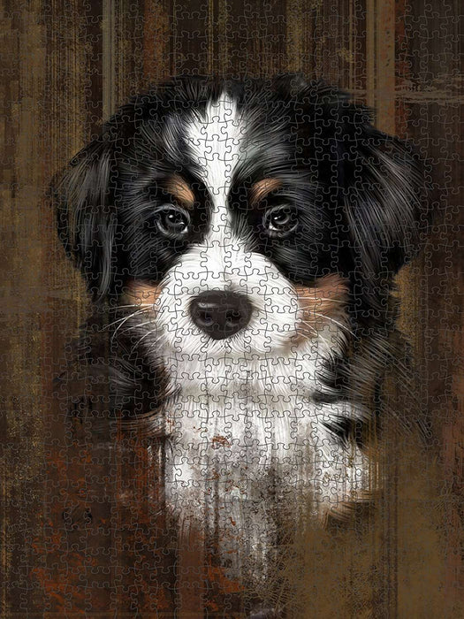 Rustic Bernese Mountain Puppy Puzzle with Photo Tin PUZL48465