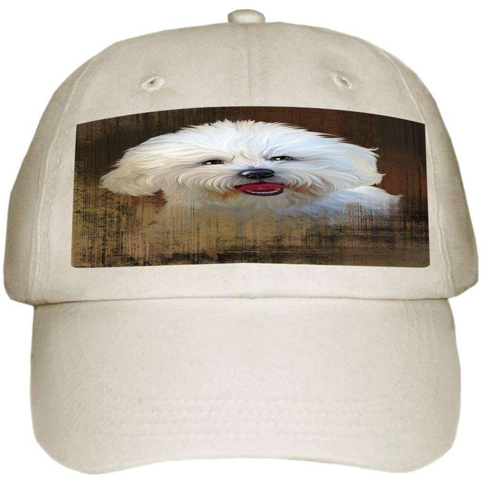 Rustic Bichon Frise Dog Ball Hat Cap HAT54762