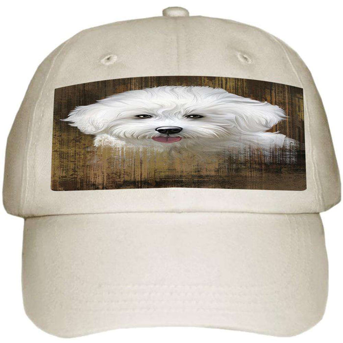 Rustic Bichon Frise Dog Ball Hat Cap HAT54765