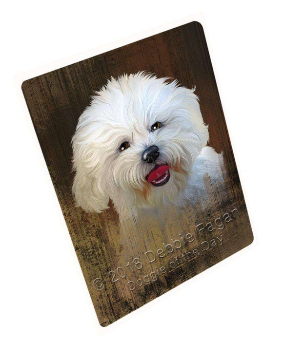 Rustic Bichon Frise Dog Blanket BLNKT69168