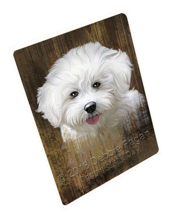 Rustic Bichon Frise Dog Blanket BLNKT69177