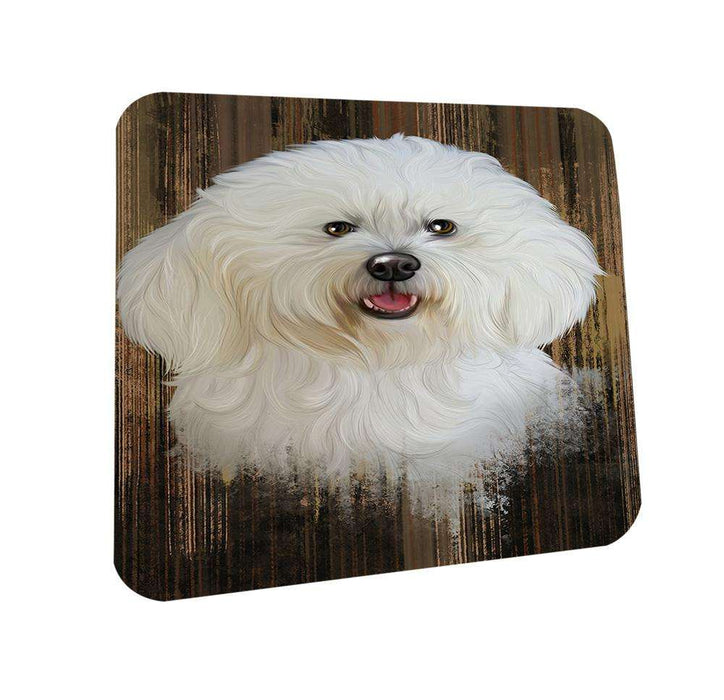 Rustic Bichon Frise Dog Coasters Set of 4 CST50295