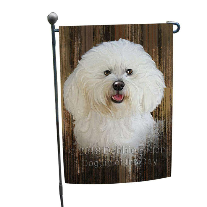 Rustic Bichon Frise Dog Garden Flag GFLG50223