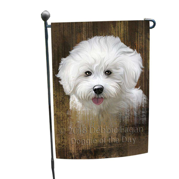 Rustic Bichon Frise Dog Garden Flag GFLG50225