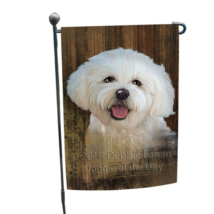 Rustic Bichon Frise Dog Garden Flag GFLG50226