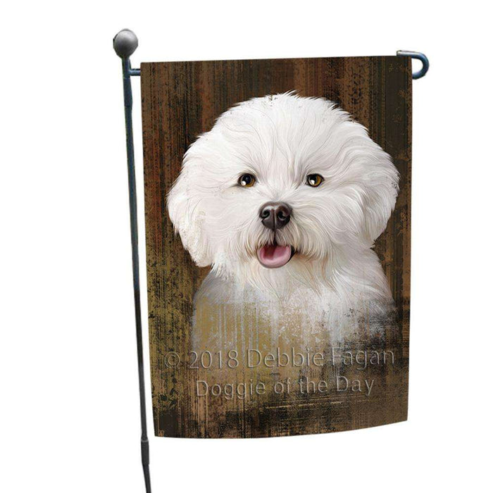 Rustic Bichon Frise Dog Garden Flag GFLG50227