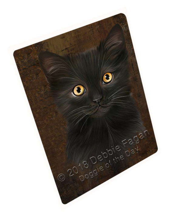 Rustic Black Cat Large Refrigerator / Dishwasher Magnet RMAG87378