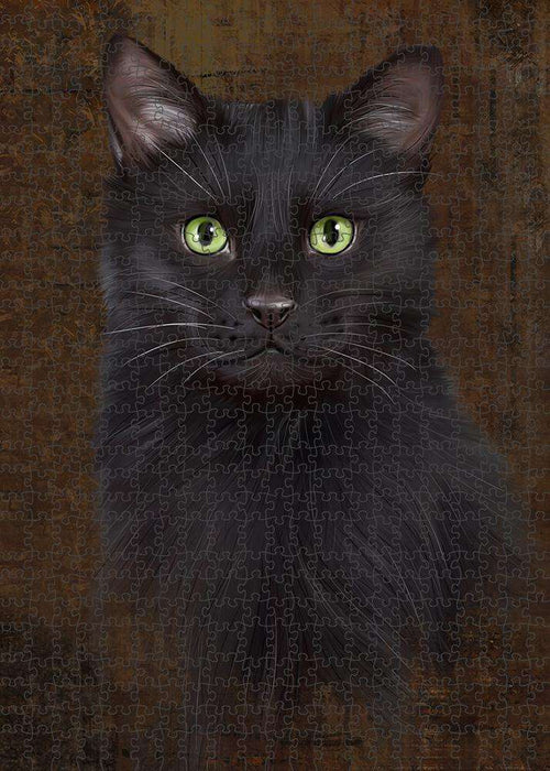Rustic Black Cat Puzzle with Photo Tin PUZL84816