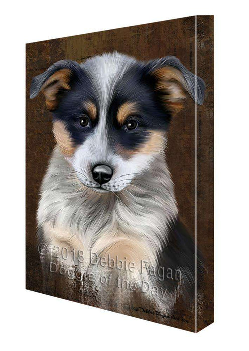 Rustic Blue Heeler Dog Canvas Print Wall Art Décor CVS107612