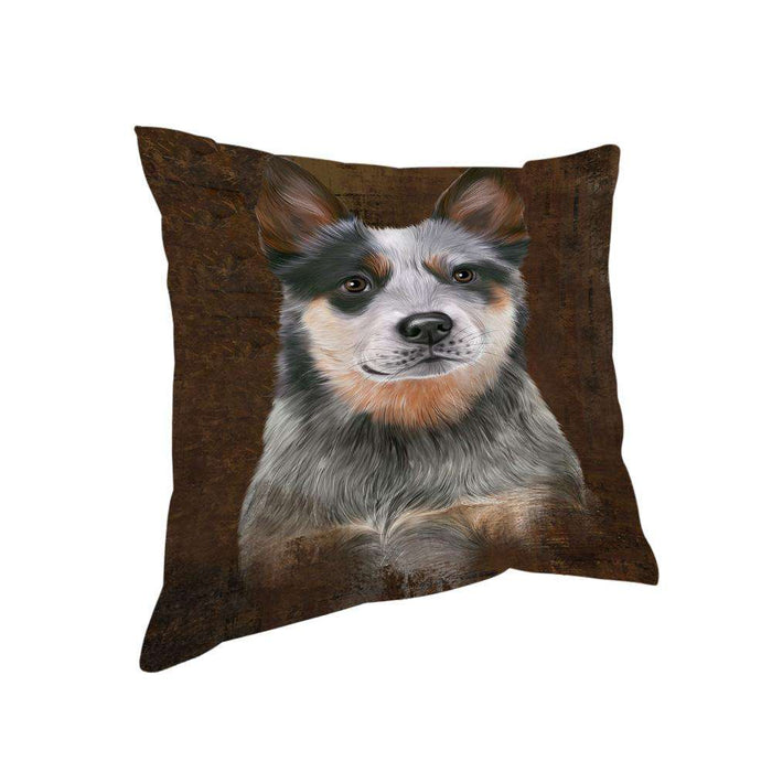 Rustic Blue Heeler Dog Pillow PIL74292