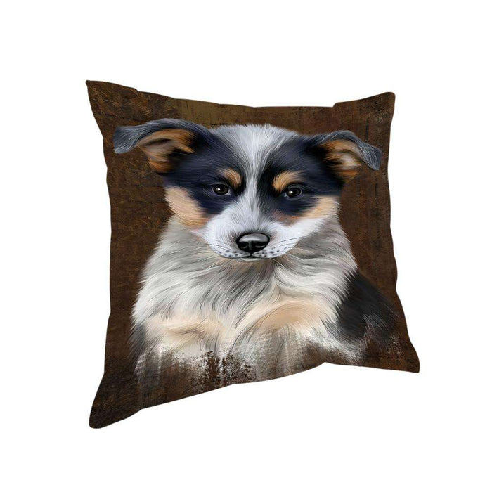 Rustic Blue Heeler Dog Pillow PIL74296