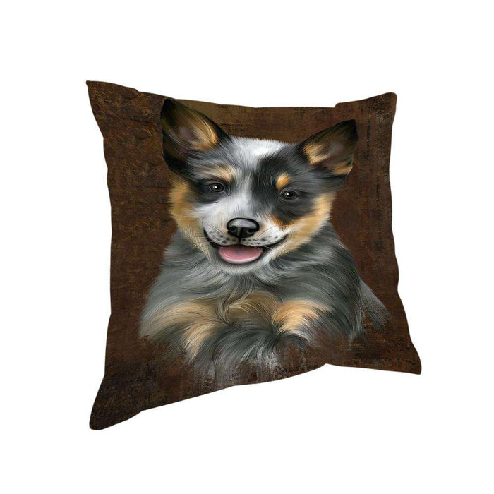 Rustic Blue Heeler Dog Pillow PIL74304