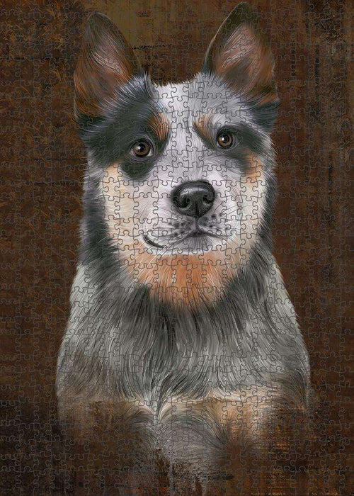 Rustic Blue Heeler Dog Puzzle with Photo Tin PUZL84824