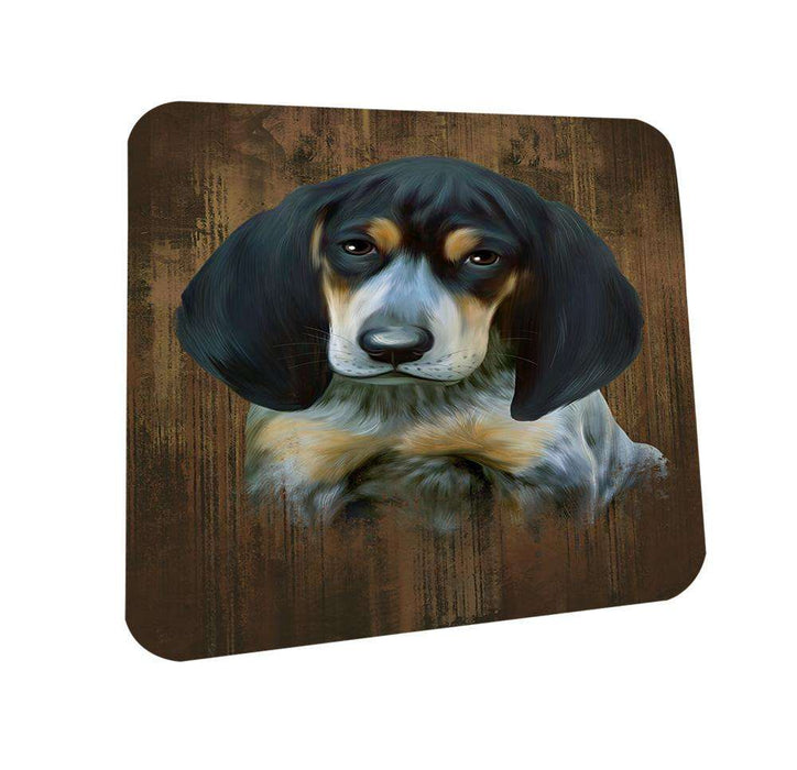 Rustic Bluetick Coonhound Dog Coasters Set of 4 CST50301