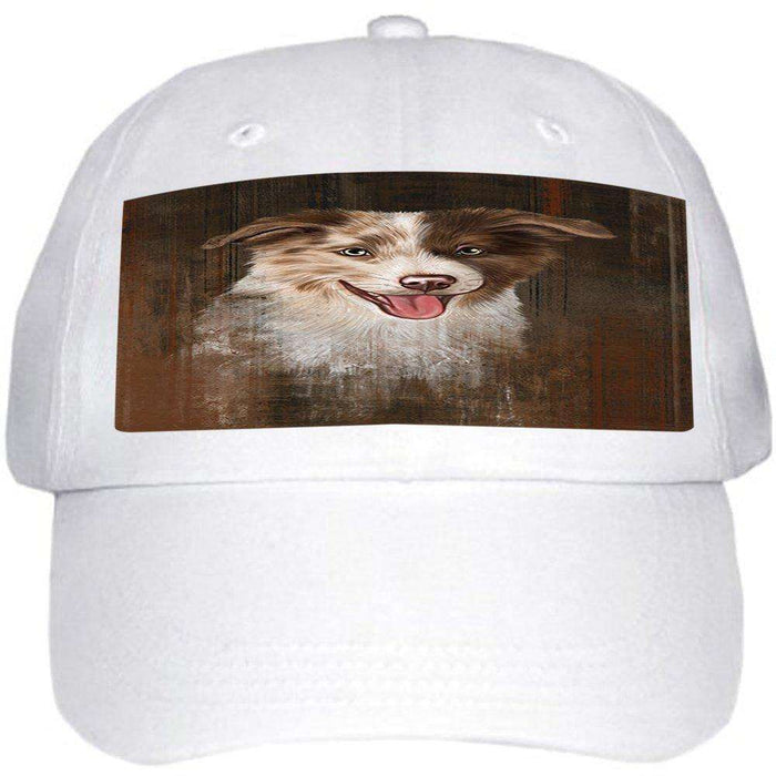 Rustic Border Collie Dog Ball Hat Cap HAT48351