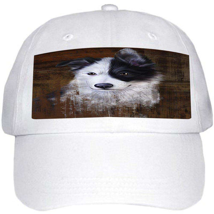 Rustic Border Collie Dog Ball Hat Cap HAT48357