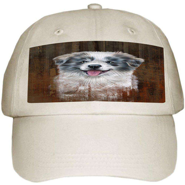 Rustic Border Collie Dog Ball Hat Cap HAT48360