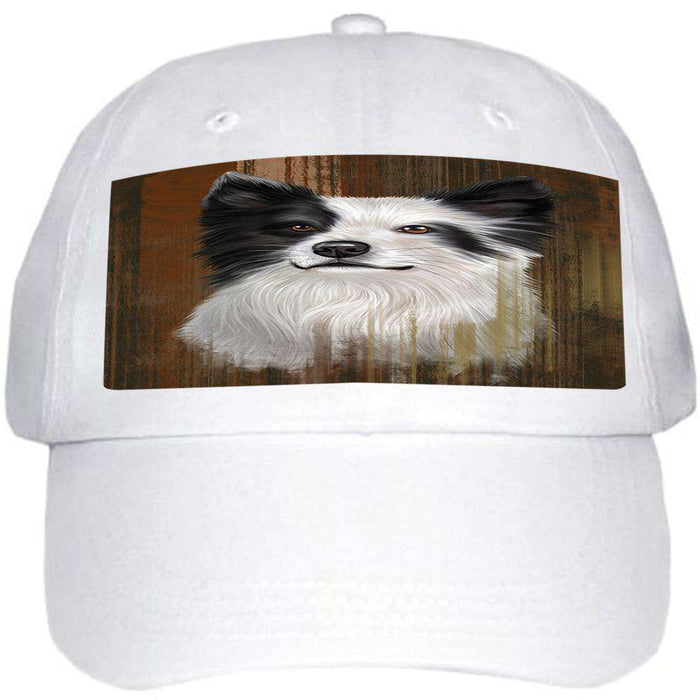 Rustic Border Collie Dog Ball Hat Cap HAT54789