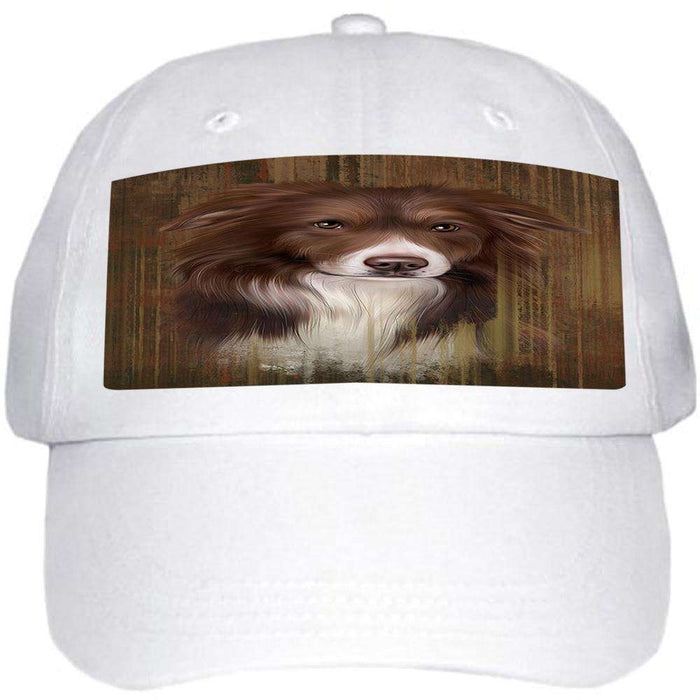 Rustic Border Collie Dog Ball Hat Cap HAT55347