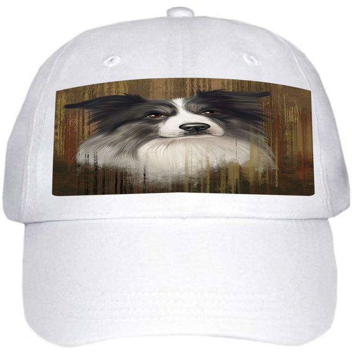 Rustic Border Collie Dog Ball Hat Cap HAT55353