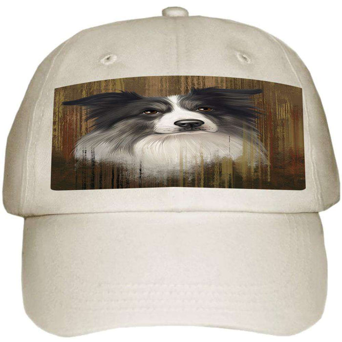 Rustic Border Collie Dog Ball Hat Cap HAT55353