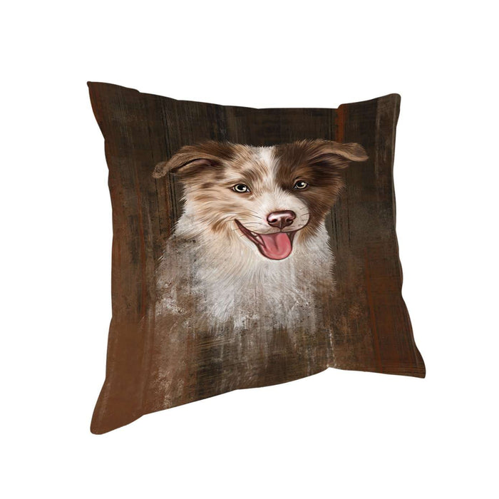 Rustic Border Collie Dog Pillow PIL48876