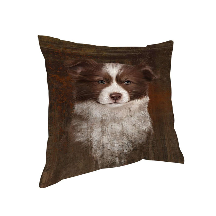 Rustic Border Collie Dog Pillow PIL48880