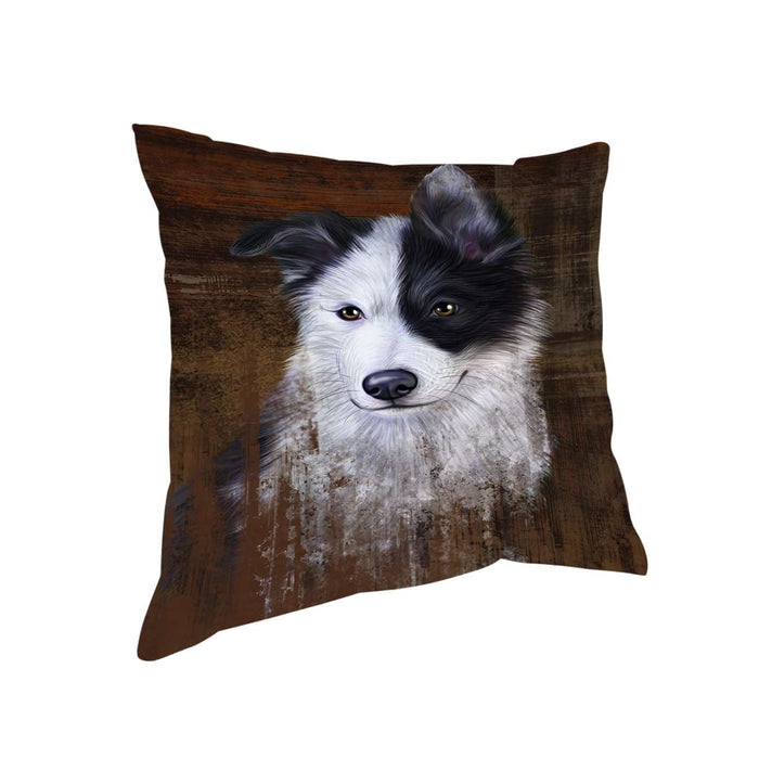Rustic Border Collie Dog Pillow PIL48884