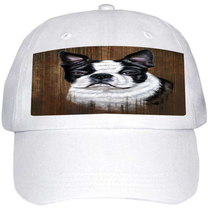 Rustic Boston Terrier Dog Ball Hat Cap HAT54792