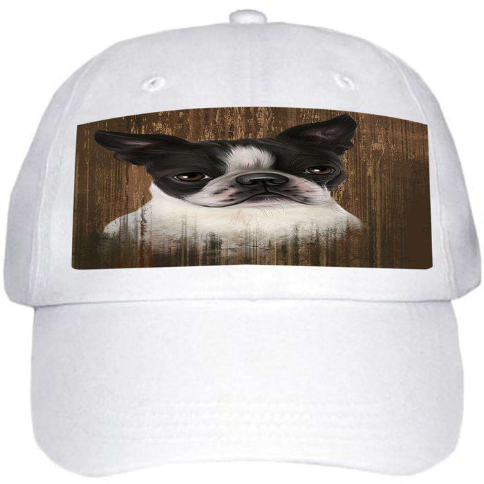 Rustic Boston Terrier Dog Ball Hat Cap HAT55356