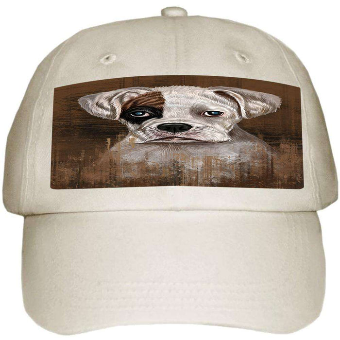 Rustic Boxer Dog Ball Hat Cap HAT54798