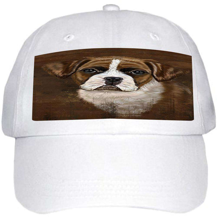 Rustic Boxer Dog Ball Hat Cap HAT54804