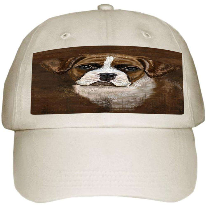 Rustic Boxer Dog Ball Hat Cap HAT54804