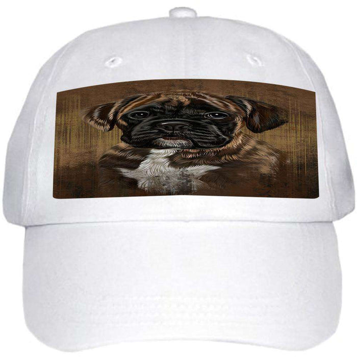 Rustic Boxer Dog Ball Hat Cap HAT54807