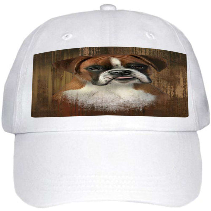 Rustic Boxer Dog Ball Hat Cap HAT55368