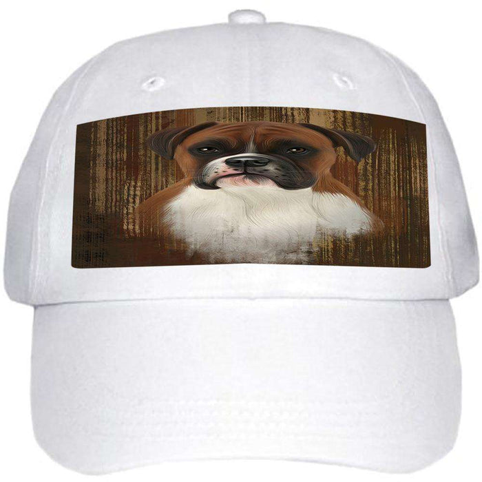 Rustic Boxer Dog Ball Hat Cap HAT55377