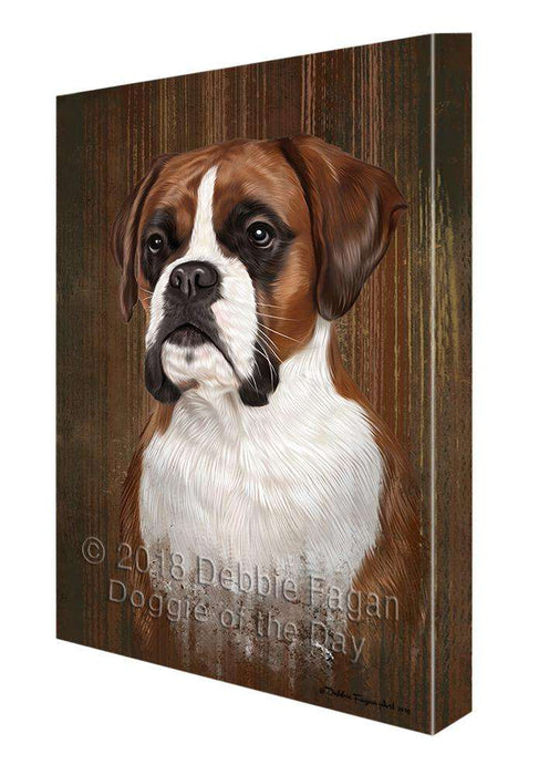 Rustic Boxer Dog Canvas Print Wall Art Décor CVS69407