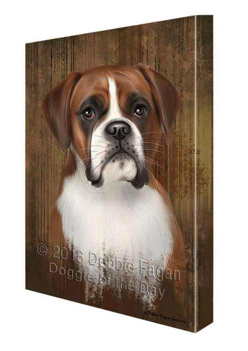 Rustic Boxer Dog Canvas Print Wall Art Décor CVS71135