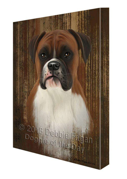 Rustic Boxer Dog Canvas Print Wall Art Décor CVS71153