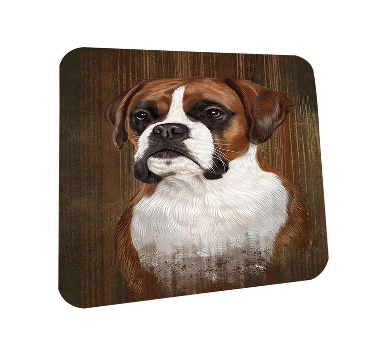 Rustic Boxer Dog Coasters Set of 4 CST50307