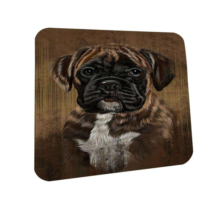 Rustic Boxer Dog Coasters Set of 4 CST50311