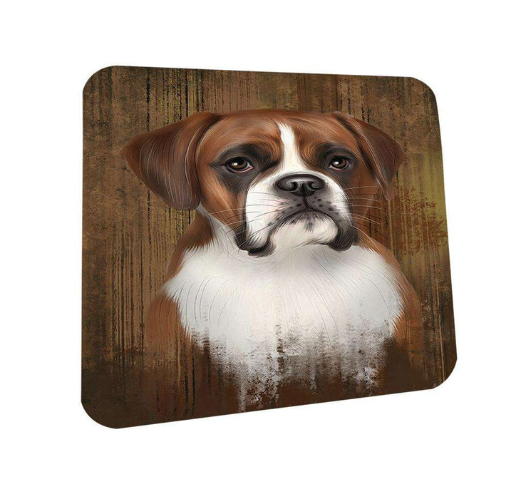 Rustic Boxer Dog Coasters Set of 4 CST50493