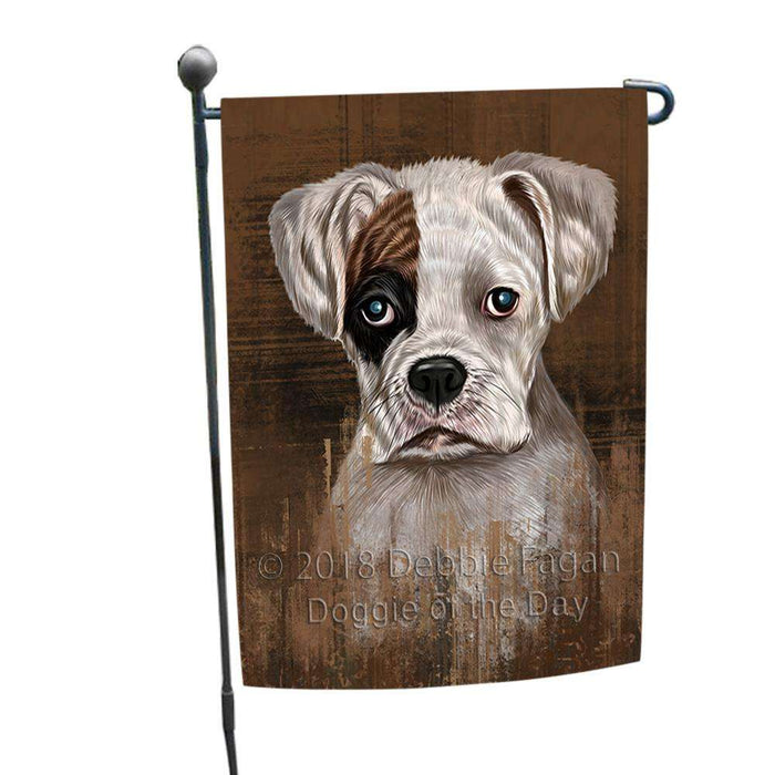 Rustic Boxer Dog Garden Flag GFLG50236