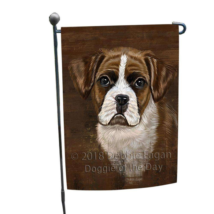 Rustic Boxer Dog Garden Flag GFLG50238