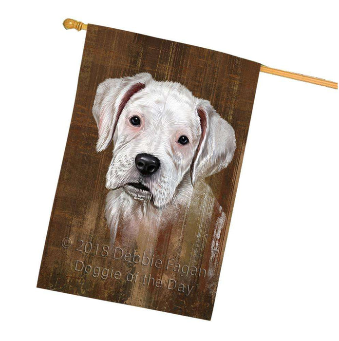 Rustic Boxer Dog House Flag FLG50373