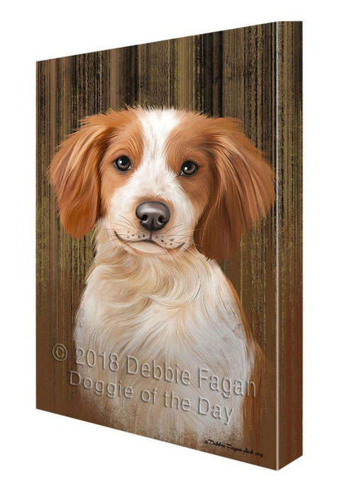 Rustic Brittany Spaniel Dog Canvas Print Wall Art Décor CVS69452