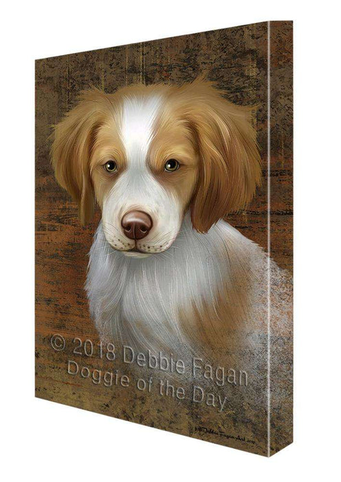 Rustic Brittany Spaniel Dog Canvas Print Wall Art Décor CVS69461